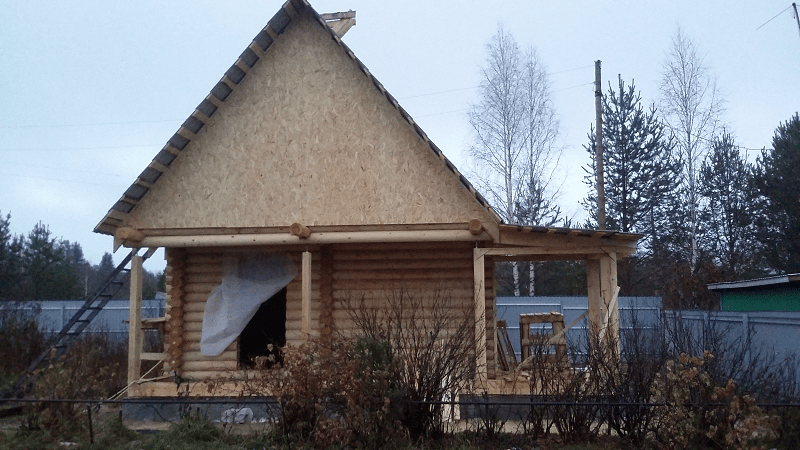 Баня из оцилиндрованного бревна, Находка